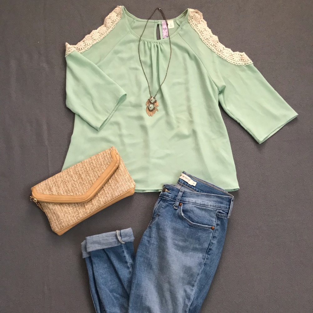 Cold Shoulder Lace Top - Francesca’s